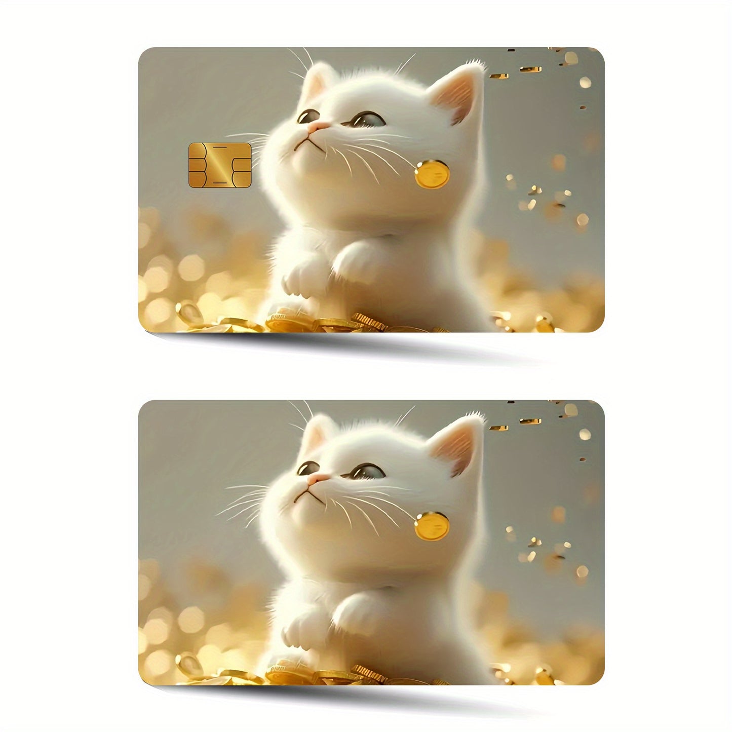 Two Shiny Credit Card Skins Made of Ultra-Thin Vinyl, Designed for Credit Cards, Debit Cards, Transit Cards, And Key Cards, Providing Protection And Personalization for Bank Cards with Features Like ing, Scratch Resistance, A