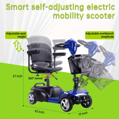 SAY YEAH Foldable Electric Scooter Has A 250W Motor, 12V/12.7Ah Battery, 15-16 Mile Range, And 5-7 Mph Top Speed. It Includes Puncture-proof Tires, Supports 270 Lbs, And Comes With A Charger And Phone Mount. Suitable For The