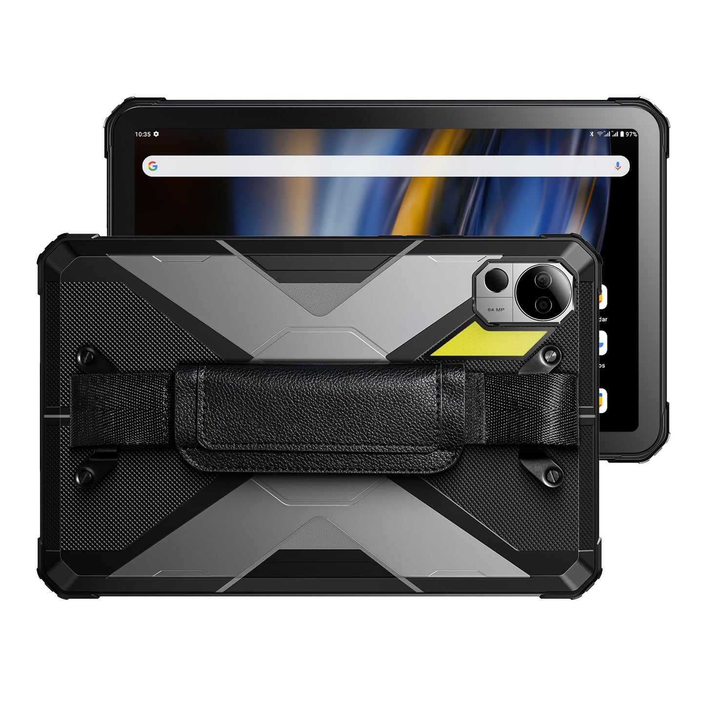 FOSSiBOT DT2 10.4-inch Android Tablet with 4G LTE/WiFi 6, 22000mAh, 2K Display, Quad-Speaker, Compatible for Face/Fingerprint Unlock, Camping Light, Rugged Tablet for Outdoor, Streaming, Gaming (ROM/RAM upgraded from initial)