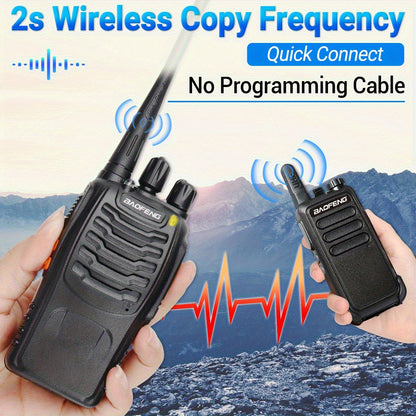 BAOFENG Long Range Walkie Talkie 888s, 16-Channel Dual-Purpose Radio, Rechargeable Handheld Two-Way Radio, Adult Long Range Headset, Outdoor Equipment Supports Camping, Hiking, and Hunting
