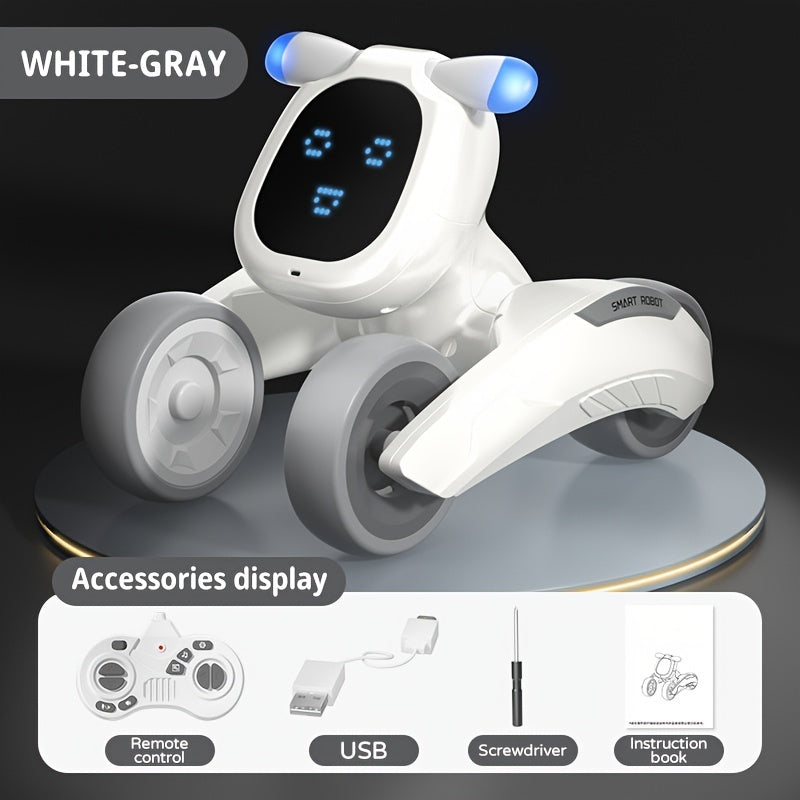 Robot Dog Toy With Face Expression & Lights, Smart Interactive Talking Robot Toys With Voice Control, Touch Sensing, Recording, Singing & Dancing, RC Robot Pet - For Girls & Boys - Perfect Christmas & Birthday Gift