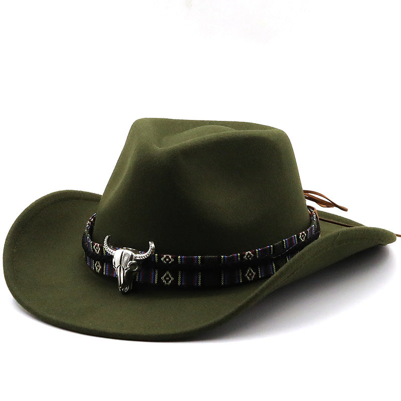 Men's & Women's Western Cowboy Hat with Tweed Jazz - Wide Brim Felt for all-Weather, Non-Textile Durable Design, Black for horseback Riding, Festivals, Ranch - Unisex Cowboy/Cowgirl