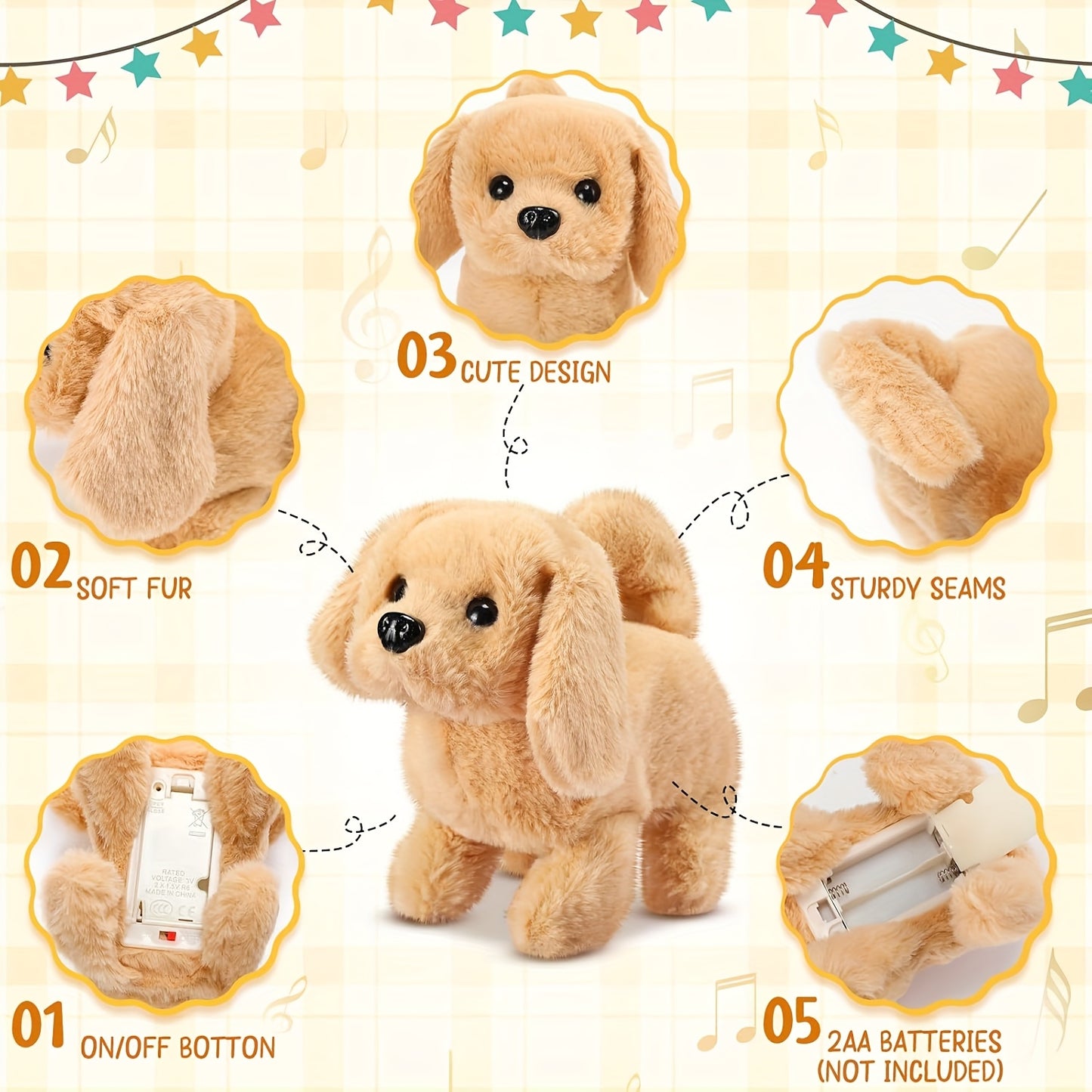 Two Lifelike Robot Puppies, Realistic Puppy Toys That Walk And Make Sounds, Super Cute And Soft Mini Robot Puppies, Perfect for Halloween And Christmas Gifts, Come In A Lovely Gift Box.