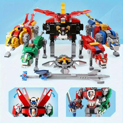 2321pcs VoltronUltimately IDEAS MOC Building Blocks Set - 5-in-1 Transforming Robot & Lion, with Poseable Arms, Head, Chest, Shoulders, Legs - Compatible with other major building blocks - Advanced Construction Set for Adults