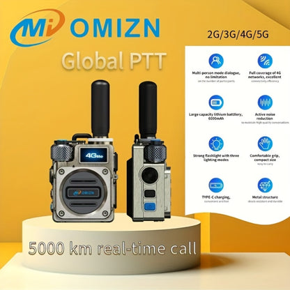 Global Long Distance Walkie Talkie Portable Two-Way Radio with Large Capacity Battery, Anti-Magnetic Noise Reduction Speaker, 2G/3G/4G/5G Dual Band Radio, No Monthly Fee