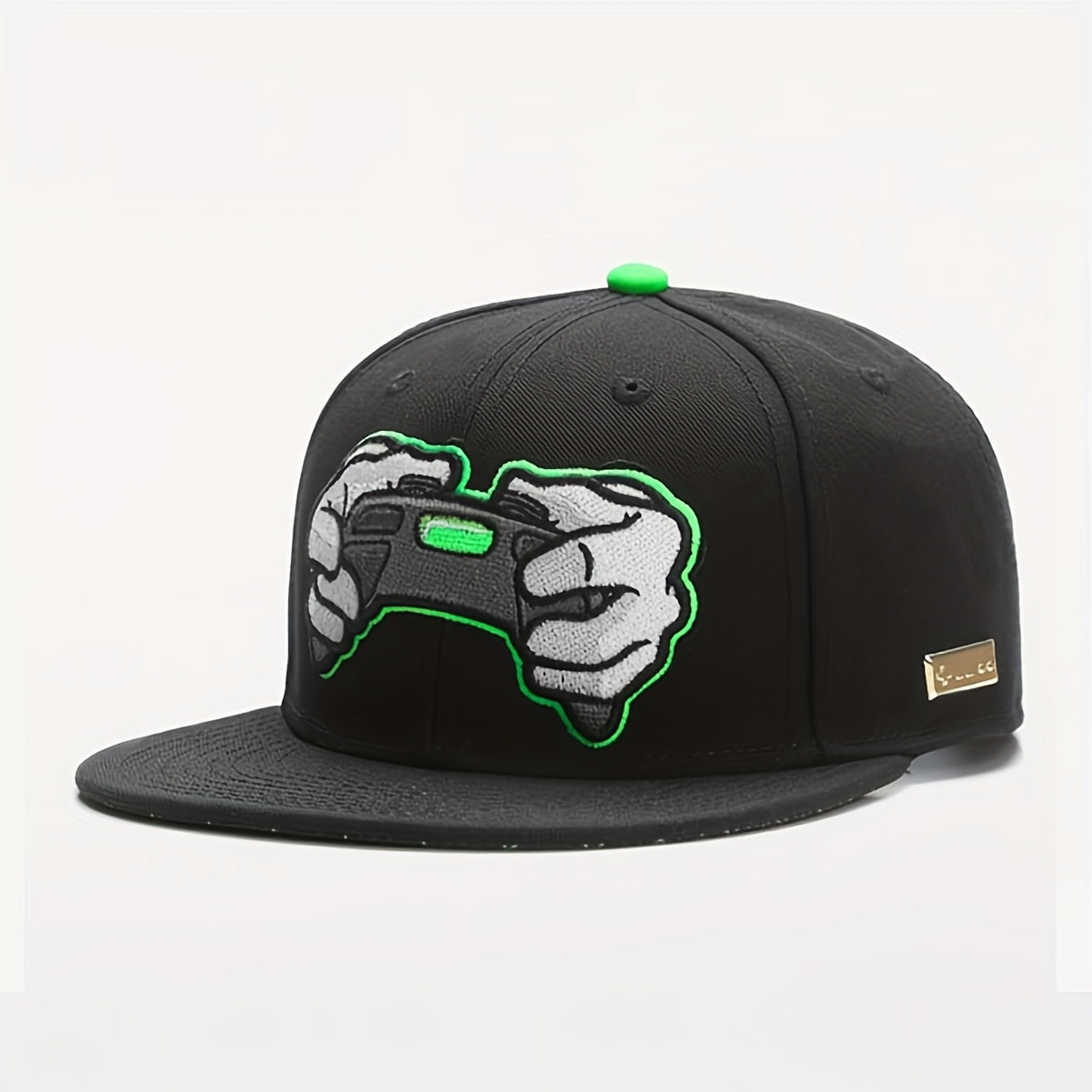 Gray Game Controller eSports Cartoon Adult Flat Brim Cap Sports Climbing Baseball Cap
