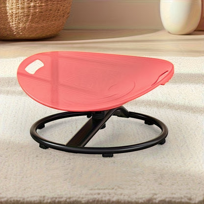 1pc Rotating Sensory Spin Chair with Non-Slip Metal Base & Ergonomic Design - Durable Plastic, Multi-Color Options (Red, Green, Yellow, Orange, Pink, Purple