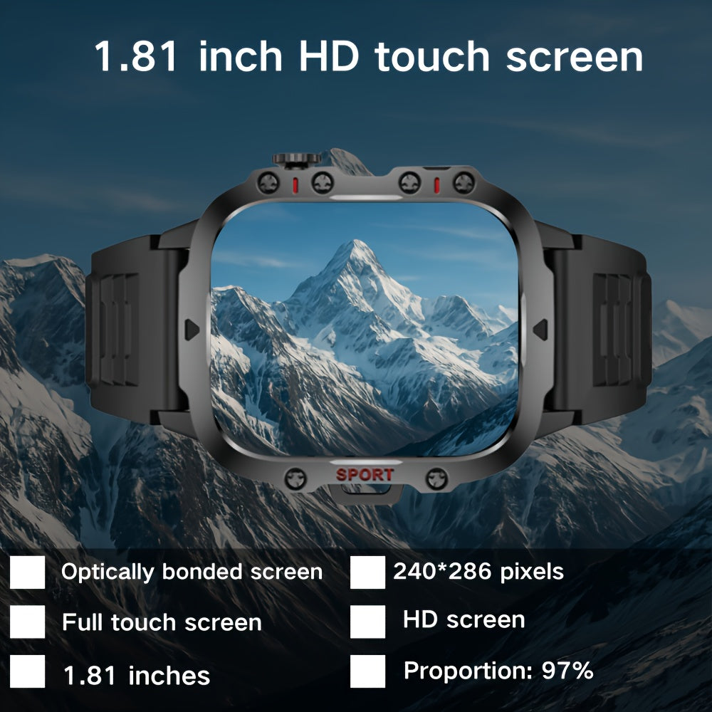 New Smart Watch for Men and Women - Wireless Calling/Text Messages/Multiple Sports Modes/Remote Camera Control/Fitness Tracker, Compatible with iPhone & Android, USB Charging, Silicone Strap, Modern Style, Clear Screen Displa