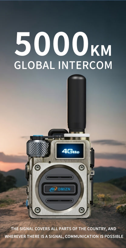 Global Long Distance Walkie Talkie Portable Two-Way Radio with Large Capacity Battery, Anti-Magnetic Noise Reduction Speaker, 2G/3G/4G/5G Dual Band Radio, No Monthly Fee