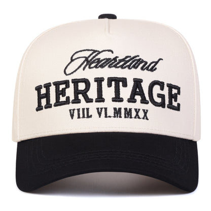 Men'S Heritage Heritage Baseball Cap - Adjustable Snapback, Lightweight Polyester, 5-Sided Design with Embroidery, Ideal for Spring & Autumn Outdoor Activities, Beach Vacations, and Casual Wear, Casual Cap | Embroidered Cap |