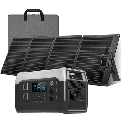 10pcs Adapter 100W/200W Solar Panel|1600W 1024Wh Power Station, LiFePO4 Battery UPS, Supports Series/parallel Connection, Widely Used In Solar Home Systems, 110V AC Socket And Multi-output LED Light, Suitable for Family Campi