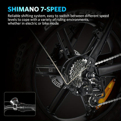 Electric Bike, Dual Battery V8 Max E-Bike - 100km Range & 19mph Speed, 740W Adults Electric Bicycle for City Commuting & Trail Ridin