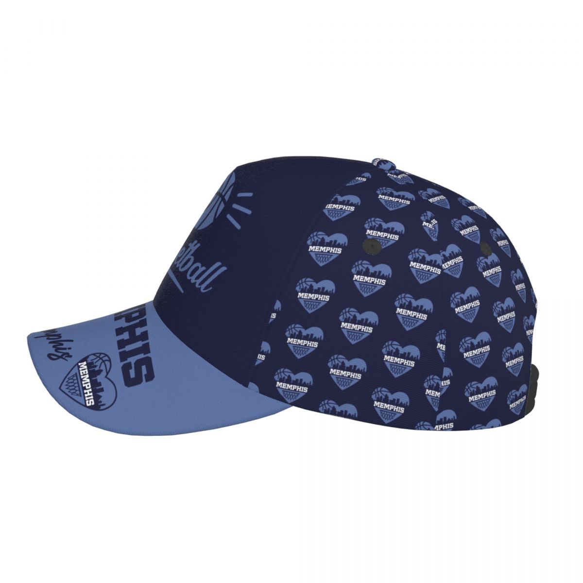 Memphis Baseketball Baseball Cap Adjustable City Print Snapback Hat Game Day