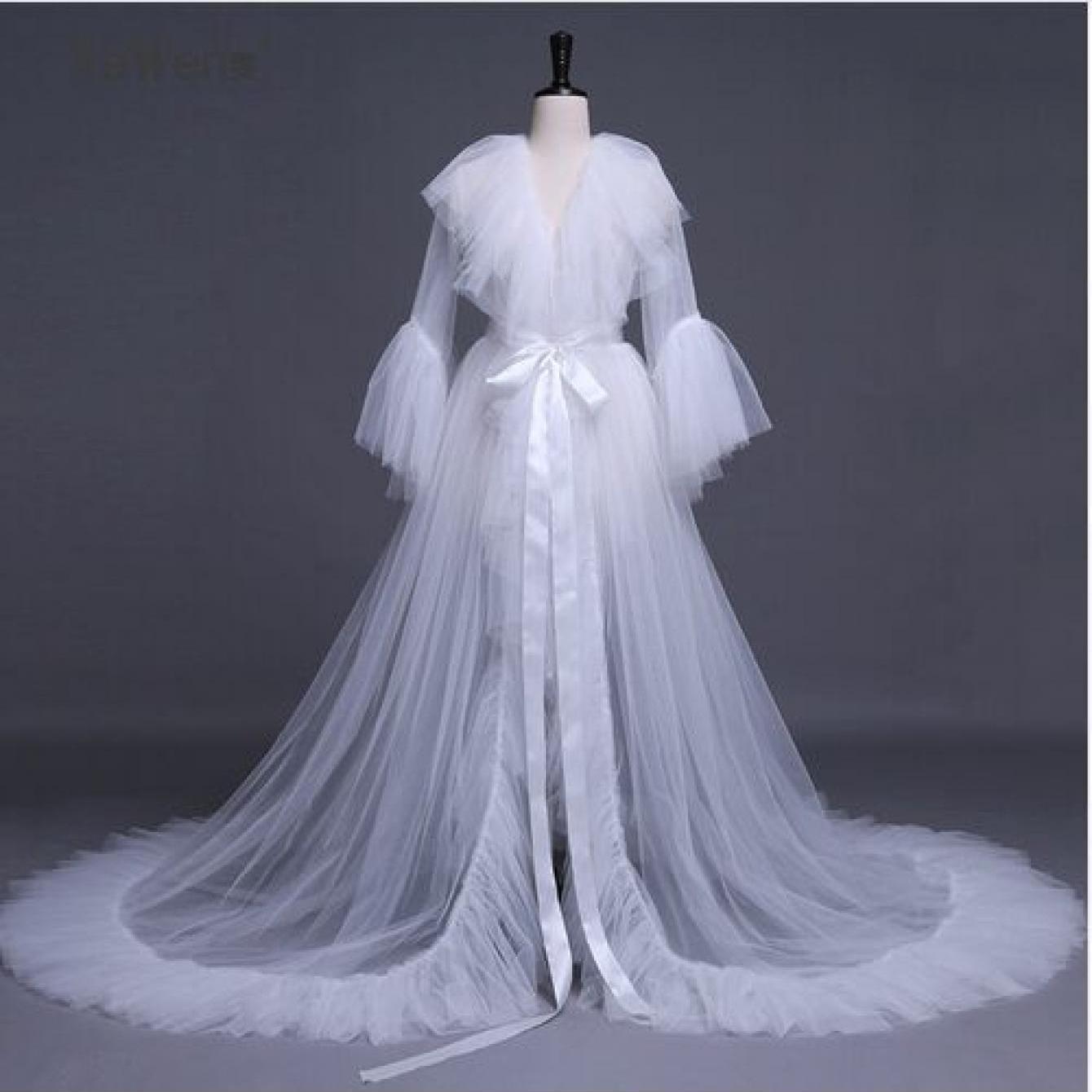 Women's Summer Kimono Dress - Sheer Tulle V-Neck Long Flare Sleeves Floor-Length Clothing, 4 Colors | 100% Polyester Machine-Washable Clothing with Sash Detail & Court-Style Design for All-Season Wear