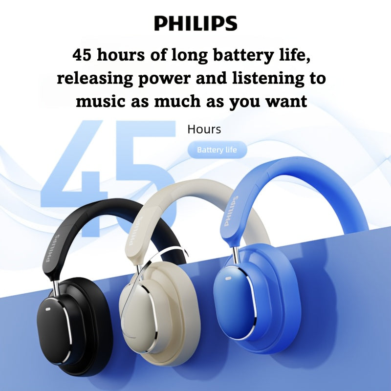 Philips Wireless Bluetooth Headphones, ANC Hybrid Active Noise Cancelling Headphones, Over-Ear Wireless Headphones, Wireless On-Ear Bluetooth Headphones, HiFi Stereo with Microphone, ANC Active Noise Cancelling Headphones, Fo