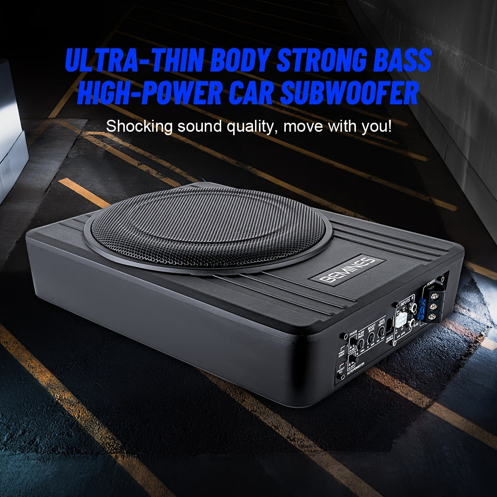 [Car Subwoofer] 105C 1500W 10-Inch Car Subwoofer with High Power And High-Fidelity Sound, Ultra-Thin Body, Includes Wired Control And Installation Parts, Without Battery