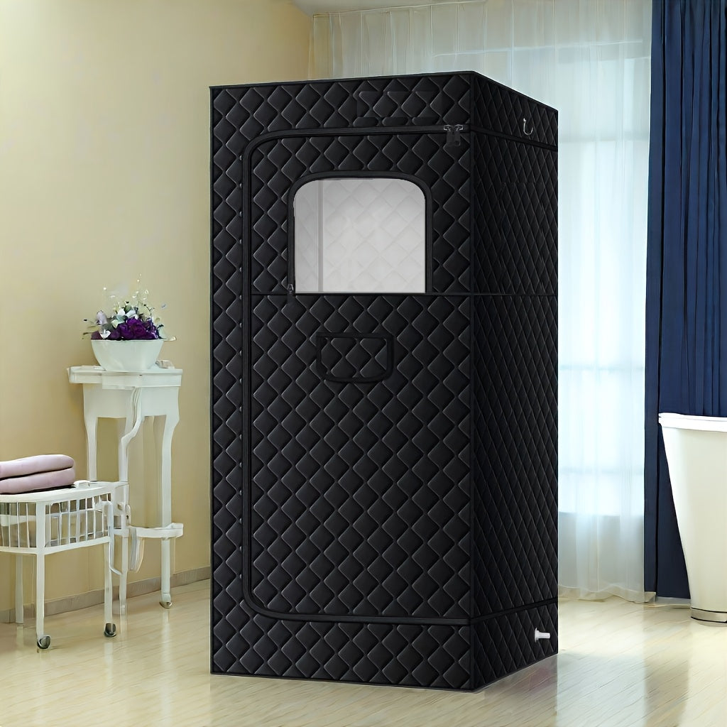 Portable Sauna Tent for Home Use - Steam-Free, Full Body Sweat Enclosure for Relaxation & Detox, Vertical Design (Black 70.8"x31.5"x31.5")