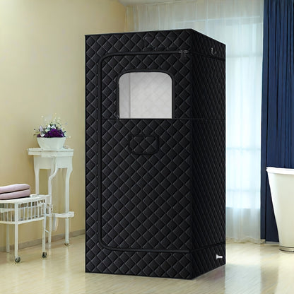 Portable Sauna Tent for Home Use - Steam-Free, Full Body Sweat Enclosure for Relaxation & Detox, Vertical Design (Black 70.8"x31.5"x31.5")