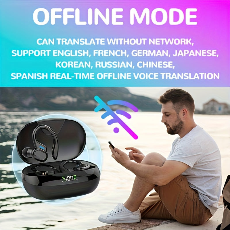 144 Real Time Translation Earphones] New 144 Translation Earphones - Real Time Translation, Suitable for Travel, Business, Work