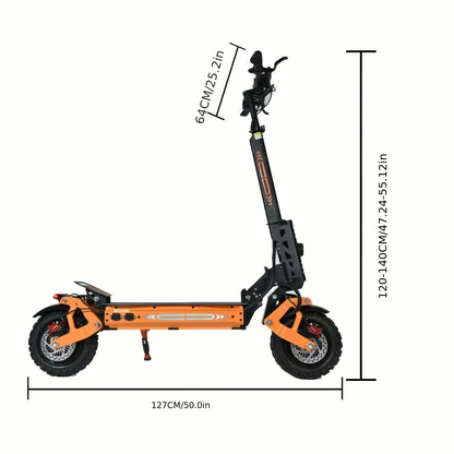 Adult Electric Scooter with 37-Mile Range, 11'' All-Terrain Offroad Tires & Dual Brakes - Foldable E-Scooter with Absorption, LCD Display, /NFC, 2-in-1 Power (/) for Commuting, Long Range Riding (Heavy