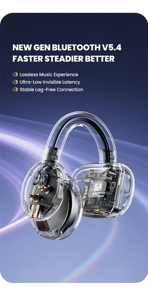 Philips True Wireless Bluetooth Headphones, Open Wireless Earbuds, Ear Clip Wireless Earbuds, for iPhone and Android, Comfortable to Wear, Bluetooth 5.4, 46 Hours of Playtime, Stereo Bass, LED Battery Display, ENC Dual Noise