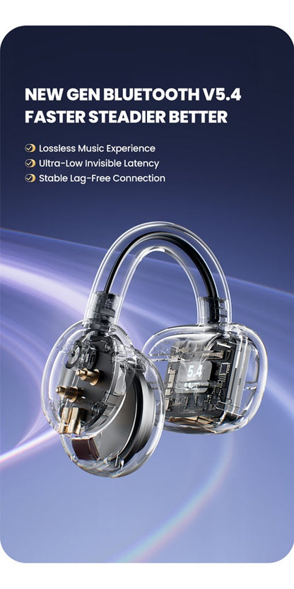 Philips True Wireless Bluetooth Headphones, Open Wireless Earbuds, Ear Clip Wireless Earbuds, for iPhone and Android, Comfortable to Wear, Bluetooth 5.4, 46 Hours of Playtime, Stereo Bass, LED Battery Display, ENC Dual Noise