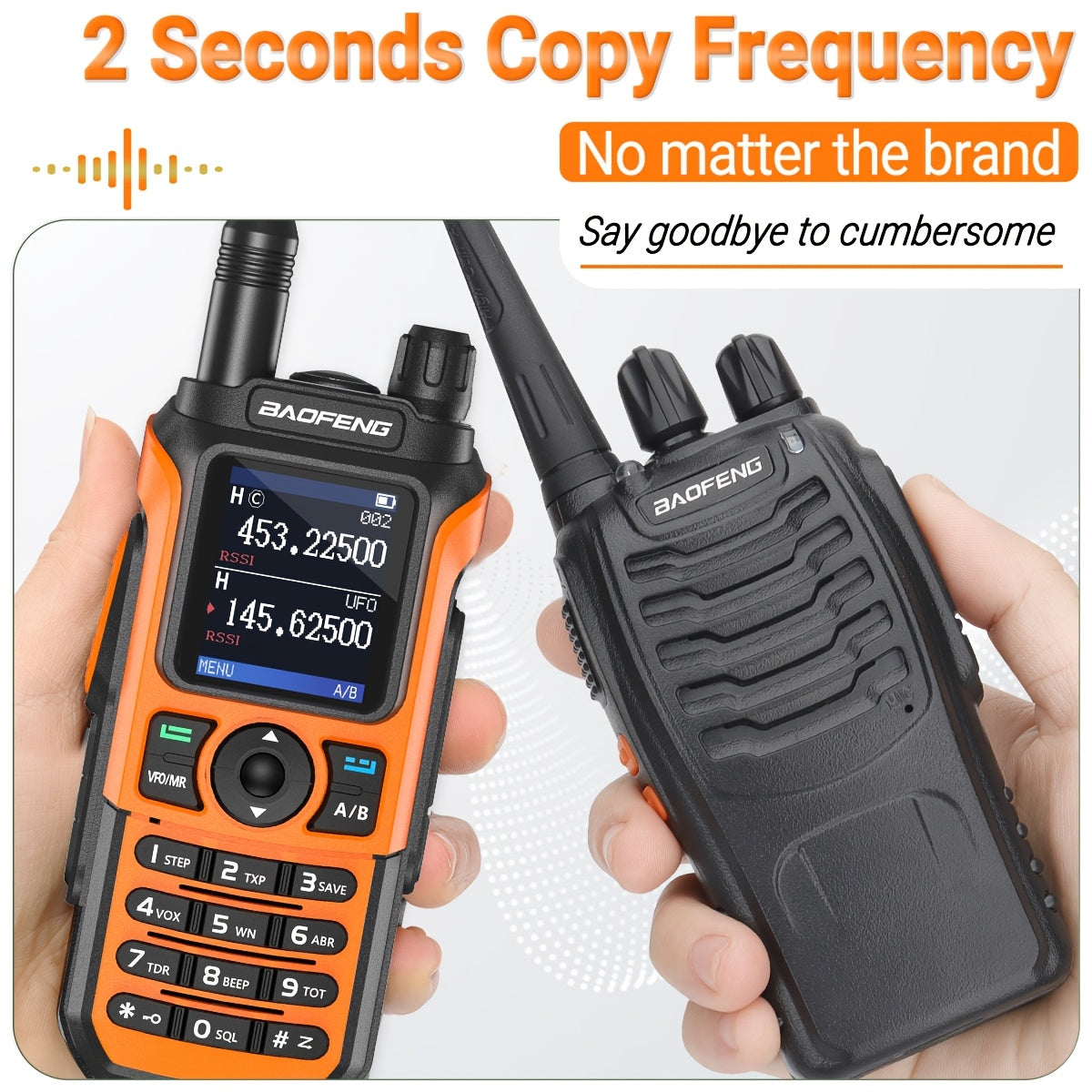 2Pack BAOFENG UV-21R GMRS Handheld RadioLong Range Walkie Talkie NOAA Weather Receiver And Scan Rechargeable GMRS Repeater Capable Two Way Radio with USB-C Charger Full Kit for Hunting Fishing Outdoor Activities