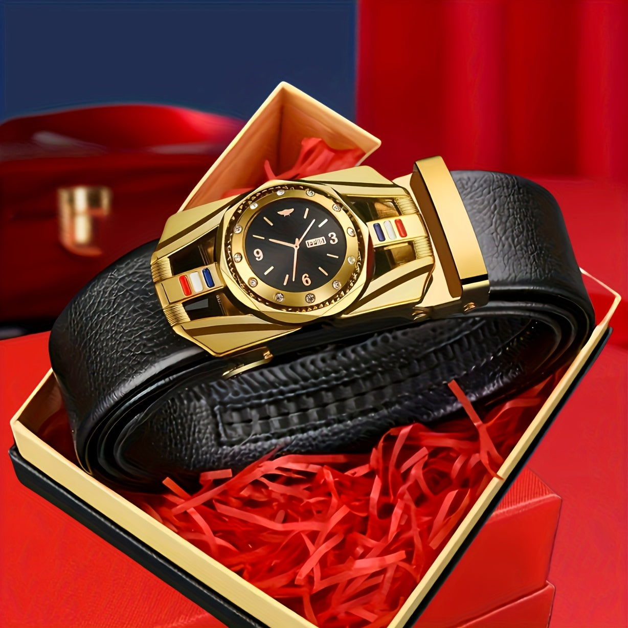 Fashionable Men's Business Belt with Automatic Buckle - Multifunctional and Perfect Holiday Gift