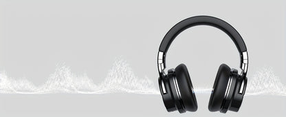 Active Noise Cancelling Wireless Headphones, 30H Playtime, with Microphone, Deep Bass, 30 Hours Playtime