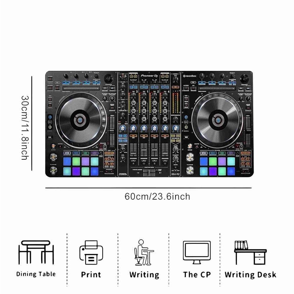 1pc Pioneer DJ DDJ-RZ Controller Mouse Pad & Office Desk Mat - Non-Slip Surface, DJ Setup with Mixer Controls, Compatible with DDJ-RZ Controller, Durable Polyester Front & Rubber Back for Home Studio, Live Performances, Gamin