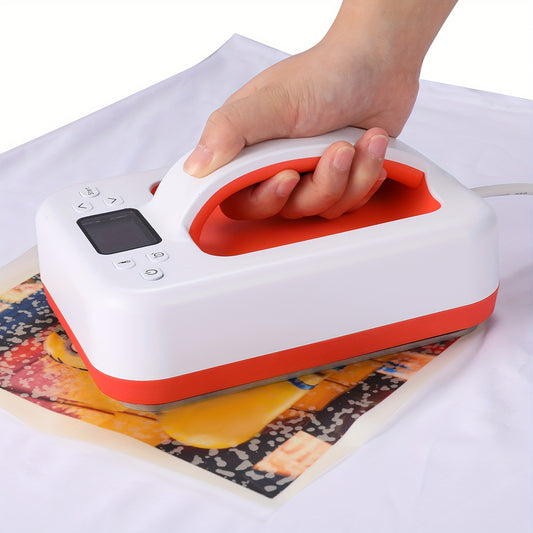 Upgraded 12"x10" / 7"x5" Portable T-Shirt Heat Press Machine, Mini Sublimation Printer with Transfer Paper for HTV Vinyl DIY Christmas Gift - Print on Shirts, Hats, Bags, Pillows, Aprons, Mousepads, Masks, Sneakers & Phone Ca