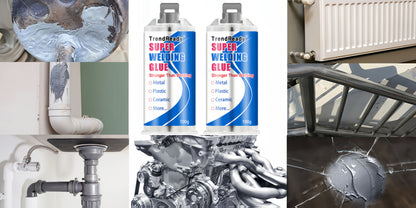 100g Heavy Duty Casting Glue | 2-IN-1 Liquid Welding Glue High Strength Glue Includes Frosted Paper, Thrust Rod & Mixing Stick | Oilproof Metal Glue for Metal | Metal Casting Adhesive, Castor Glue, Super Epoxies Glue, AB Glue