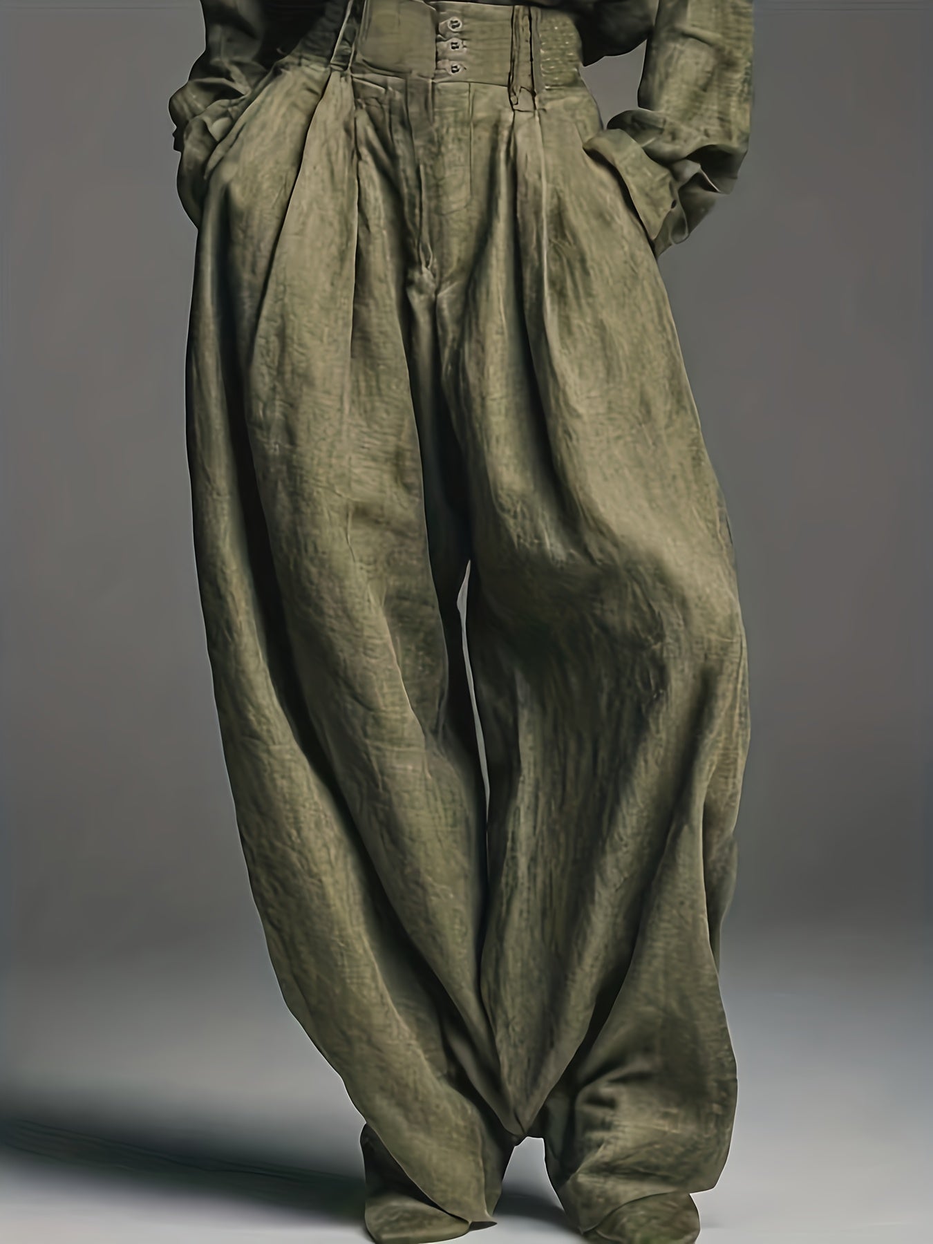 Early Autumn Women'S Fashion Two-Piece Set | Solid Color Shirt and Pants with Casual Style and Fake Buttons Detail