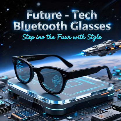 2026 Smart Glasses with AI Translator & Wireless Speaker - Blue Light/UV Protection Smart Fashion Glasses, Hands-Free Voice System, Built-in Mic/Speaker for Translation Device, - for Gaming, Meetings, Travel - for calls &