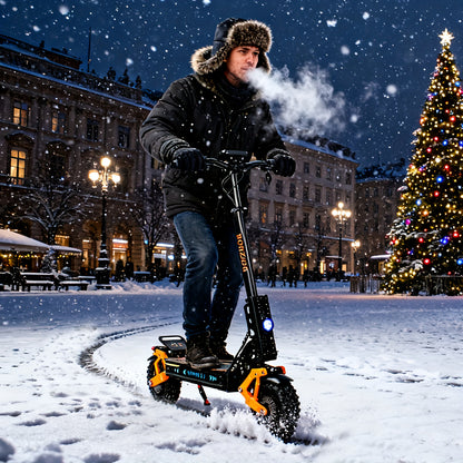 Fast Electric Scooter 60V 28.8A, 749W Dual Motor System for Unbeatable Speed, 60 Miles Long Range, Off Road All Terrain 11 Inch Tires, Full Suspensions & Seat, A True Hyper Scooter And One Of The Fastest Heavy Duty E-scooter