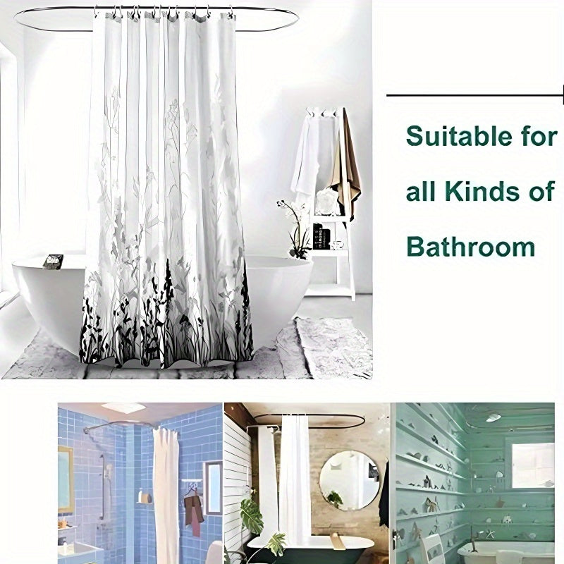 1pc/4pcs Winning ship pattern, Apartment bathroom, Shower Room shower curtain, hotel shower curtain set, with 12 hooks, bathroom mat, toilet seat mat and U-shaped mat, bathroom accessories, shower curtain set