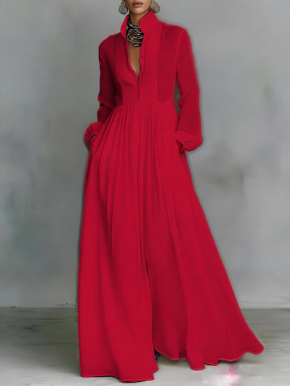 Summer Single-Breasted Shirt Dress with a Stylish Flair for Commuting