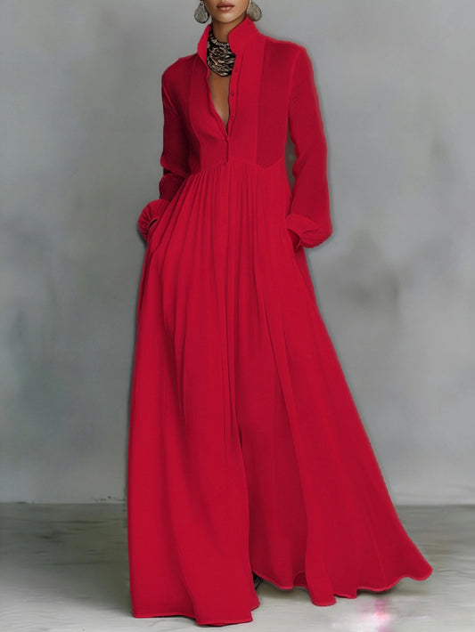 Summer Single-Breasted Shirt Dress with a Stylish Flair for Commuting
