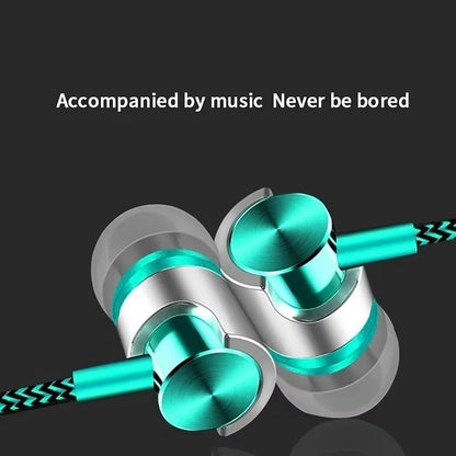 3.5mm Wired In-Ear Headphones with Ergonomic Design, HiFi Stereo Sound & Volume Control - Comfort Fit Semi-Open Earphones with Capacitive Microphone for Gaming, Sports, Mobile Phones, Wired Earphones, Tanglefree Cable, Sports