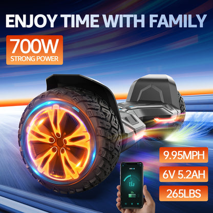 Warrior 8.5" All-Terrain Off-Road Electric Balance Scooter with LED Lights & Music Speakers | Perfect Gift for Teens, Families & Friends | Experience Thrilling Outdoor Adventures!, Electric Scooter for Women, Scooter for Men,