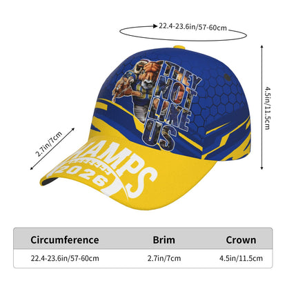 Los Angeles Mascot Baseball Cap for Men & Women - Game Day Hat,, Adjustable Unisex Cap Suitable for Fans, Mascot Pattern, Twill Fabric & Reinforced for, Outdoor, Travel