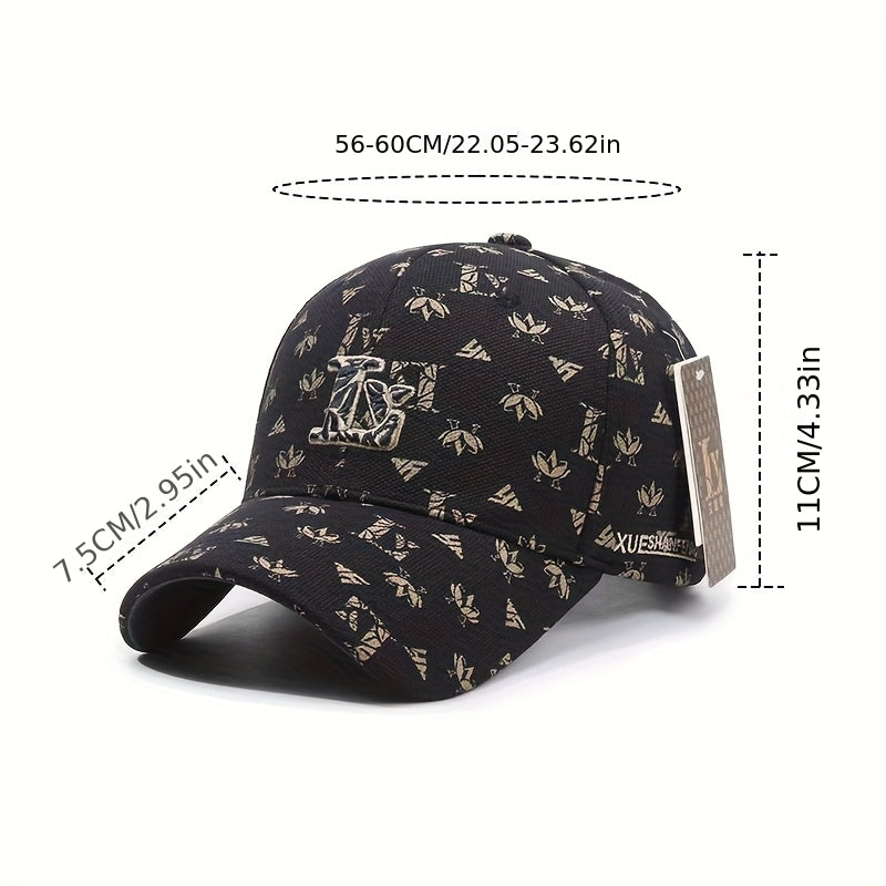 2pcs LV Letter Embroidered Baseball Caps Set - Luxury Adjustable Snapback Hats with Duckbill Brim, Moisture-Wicking Unisex for men & Women, LV Embroidery Design (No Random Variations) for Casual,, Valentine's Day Gift - Hand/