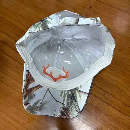 Unisex Deer Antler Embroidered Camouflage Baseball Cap | Outdoor Adjustable Curved Brim, Breathable, Fitted, Closure