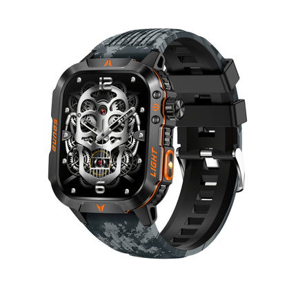 QTLJJBY Outdoor Sports Smartwatch with One-Touch Call Answering/Dialing, Message Notifications, Multiple Sports Modes, Activity Tracker (Calorie, Pedometer), Flashlight, 600mAh Battery, IP68 Waterproof, Couple's Watch, Perfec