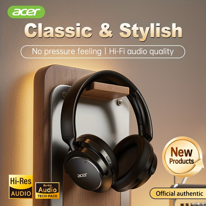 Acer OHR560 Over-Ear Headphones with Noise Cancelling, Ultra-Long Battery Life, Wireless/Wired Dual Mode, Low-Latency Gaming, Comfortable Fit, Foldable & Portable, Halloween/christmas Gift For Gaming, Music, Sports
