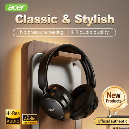 Acer OHR560 Over-Ear Headphones with Noise Cancelling, Ultra-Long Battery Life, Wireless/Wired Dual Mode, Low-Latency Gaming, Comfortable Fit, Foldable & Portable, Halloween/christmas Gift For Gaming, Music, Sports