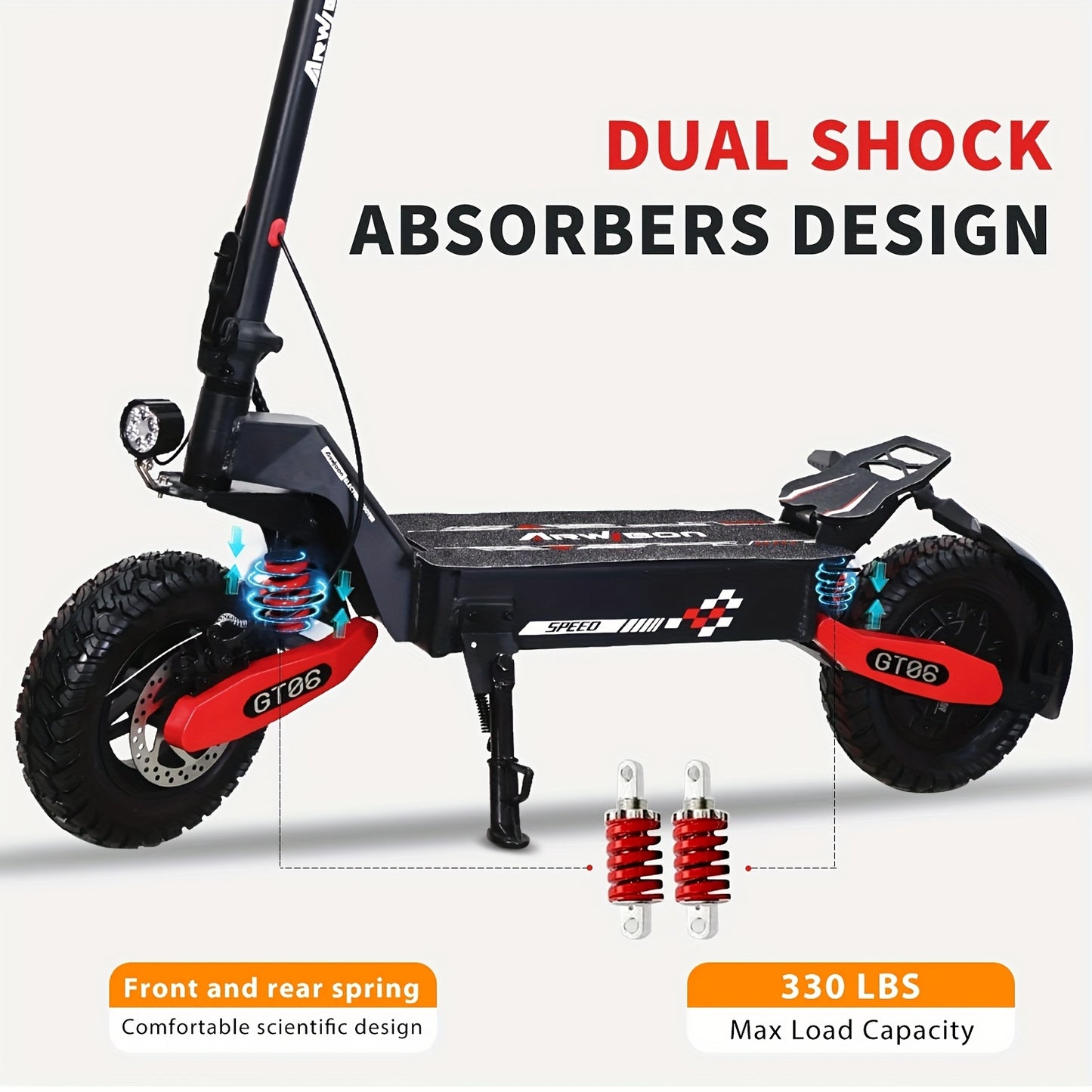 Adult Electric Scooter, Electric Commuting Scooter, Range Of 28 Miles, 749W Motor With 19.9HPH Dual Braking System And Shock Absorption, 11 Inch Off-road Tire Folding Electric Scooter With 48V13/23AH Three Levels Equipped Wit