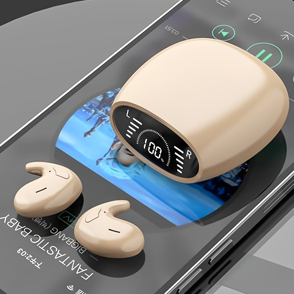 Ultra Thin Wireless Sleep Earbuds, Invisible Earphones, BT5.3 Side Sleeping Special Small Ear Canal Sleep Earphones, Invisible In Ear Mini Earphones, Suitable for Samsung/Android