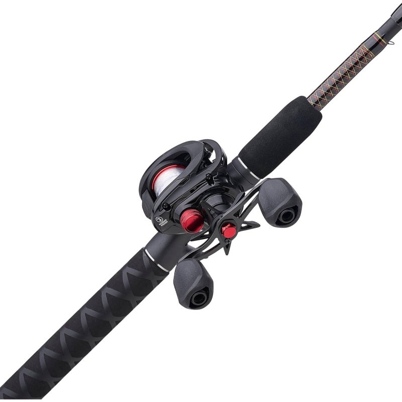 GX2 Low Profile Baitcast Reel & Heavy-Duty Fishing Rod Combo - Fast Action Heavy Power Casting System, Right-Hand Retrieve, Manual Non- Spinning Wheel Reel with Matching Rod for Bass, Pike, Trout, Salmon Fishing (Saltwater/R