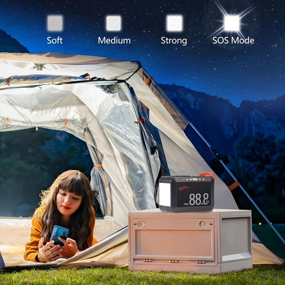 POWSTREAM 88.8Wh/237Wh Portable Power Station With AC Outlet 80W, 24000mAh Solar Generator With Panel 21W/60W Included, Solar Powered Power Bank For Outdoor Camping Adventure Home Backup Emergency RVs